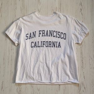 White San Francisco shirt by Brandy Melville